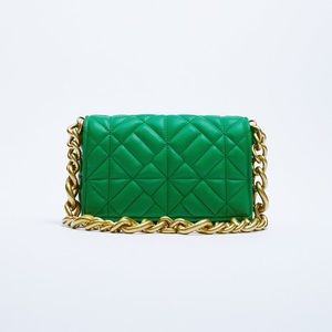 ZARA QUILTED CHAIN STRAP SHOULDER BAG